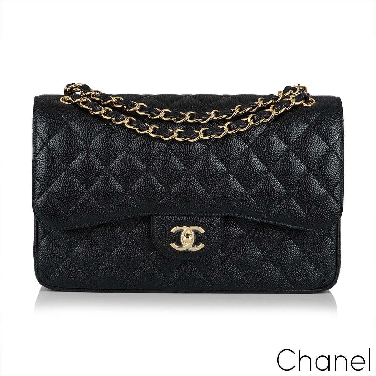 chanel black jumbo classic flap bag